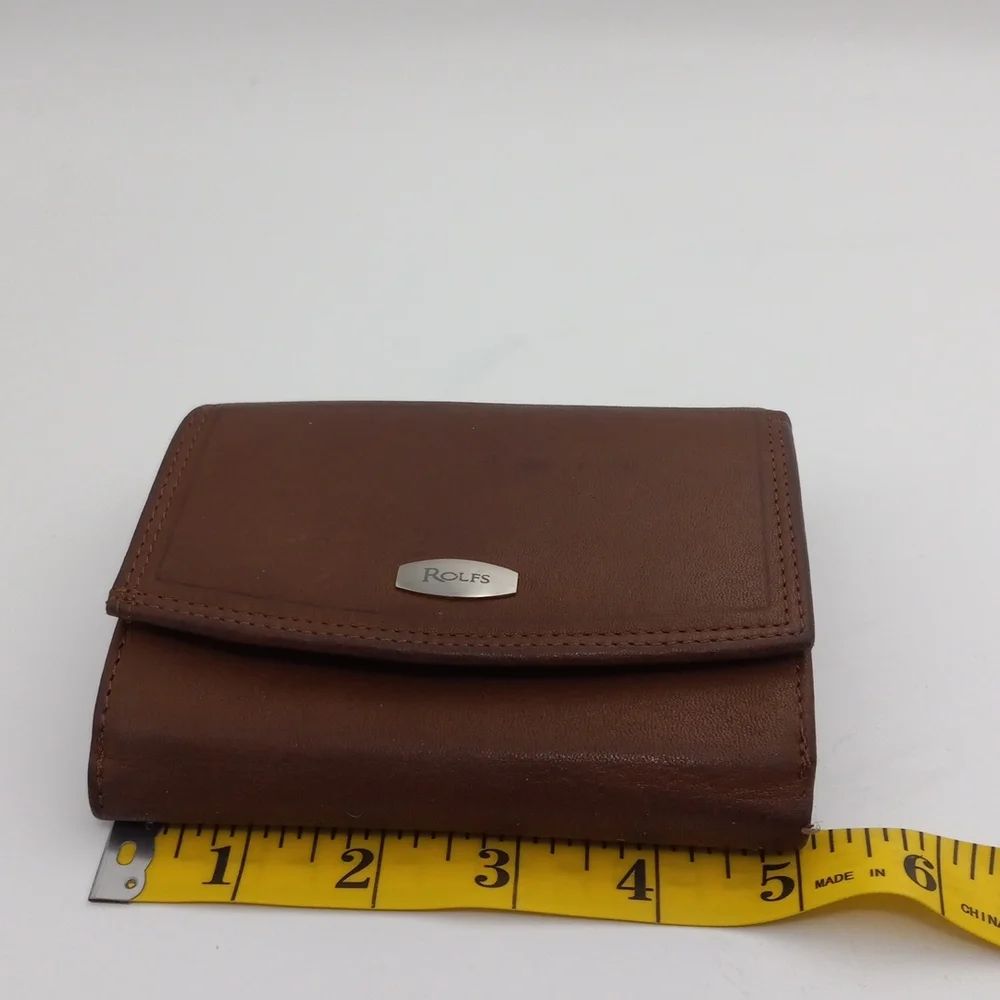 ROLFS VINTAGE GENUINE LEATHER CARD COIN TRIPOD WALLET